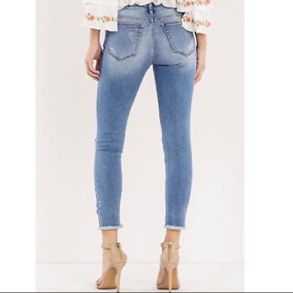 MISS ME Ankle Skinny Frayed Jeans - Picture 5 of 8